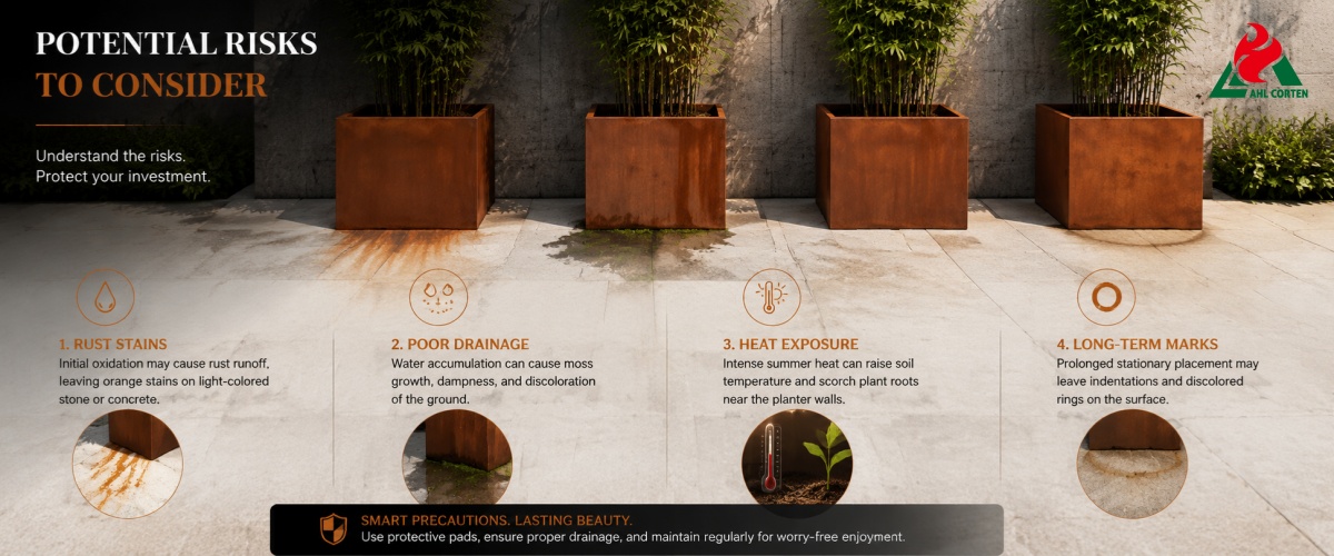 Disadvantages and Potential Risks of Planters on Stone or Concrete Surfaces